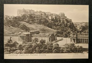 Mint Vintage Edinburgh Castle National Gallery Scotland Valentines Series RPPC