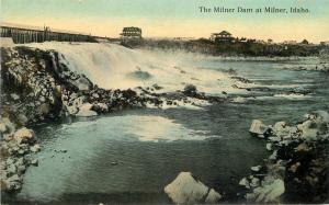 C-1910 Milner Dam Idaho Souvenir Novelty Postcard 7208