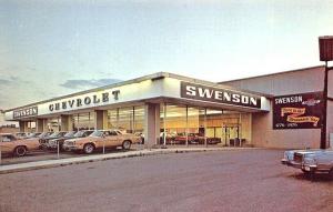 Westville NJ Swenson Chevrolet Dealership postcard.