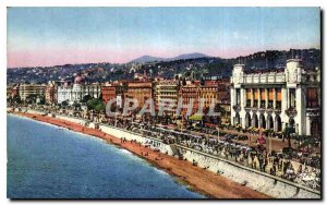 Postcard Old Nice Promenade des Anglais A M Garden Hotel and the Hotels