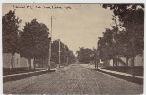 1910 STANSTEAD Quebec Canada Postcard MAIN STREET Looking North Homes