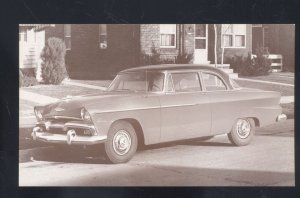 1955 PLYMOUTH SAVOY 2 DR SEDAN VINTAGE CAR DEALER ADVERTISING POSTCARD