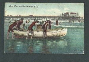 1908 Post Card Life Boats At Atlantic City NJ