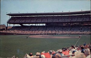 Chicago Cubs Wrigley Field Baseball Game Used 1960 Postcard