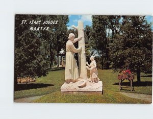 Postcard St. Isaac Jogues, Martyr, Shrine Of The North American Martyrs, N. Y.