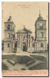 Old Postcard Saint Die Vosges La Cathedrale