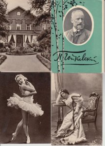 CHAIKOVSKY COMPOSER MUSIC RUSSIA 15 Postcards in Folder from 60s (L5685)