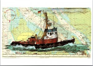Ole West Neulich am Hohen Weg Mischtechnik Boat Vintage Postcard BS23