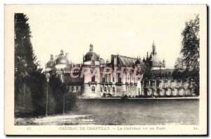 Old Postcard Chateau De Chantilly Chateau Viewed From Park