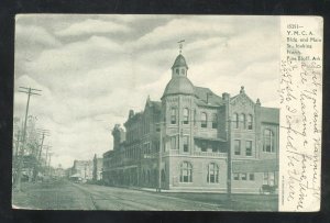 PINE FLUFF ARKANSAS DOWNTOWN YMCA BUILDING VINTAGE POSTCARD 1906