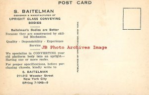 NY, New York City, RPPC, Baitelman Glass Bodies Advertising International Truck