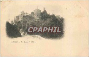 Postcard Old Lehon Ruins of Castle (map 1900)