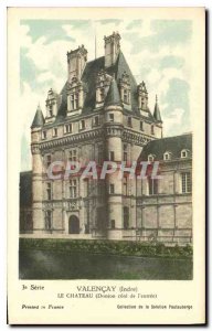 Old Postcard Valencay Indre Chateau Dungeon side of the entrance