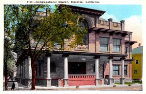 Stockton, California - The Congregational Church - in the 1920s