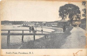 Rhode Island  Providence    Field's Point showing walking bridge and path