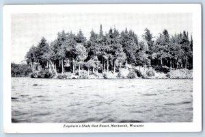 Manitowish Wisconsin Postcard Zingsheim's Shady Rest Resort 1948 Vintage Antique