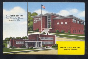 ANNISTON ALABAMA CALHOUSN COUNTY LIBRARY VINTAGE ADVERTISING POSTCARD