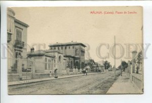 432728 SPAIN MALAGA Caleta Paseo de Sancha Vintage postcard