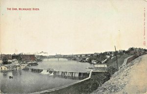 WISCONSIN~MILWAUKEE RIVER DAM~KROPP #1137-1910 POSTCARD
