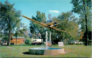 Postcard Ontario Dunnville Harvard Mark Trainer Airplane World War II 1960s K74