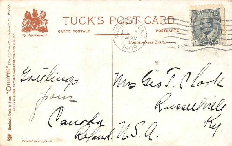 Canada 1909 Postcard E.R.I. Armorial Bearings of Canada Oilette by Tucks