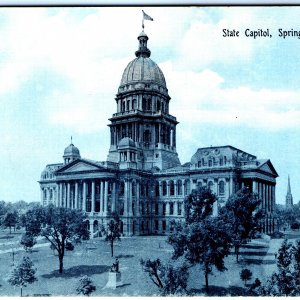 RARE 1908 Springfield, IL State Capitol Cyan PC NE Paper Stationery Ayer, MA A72