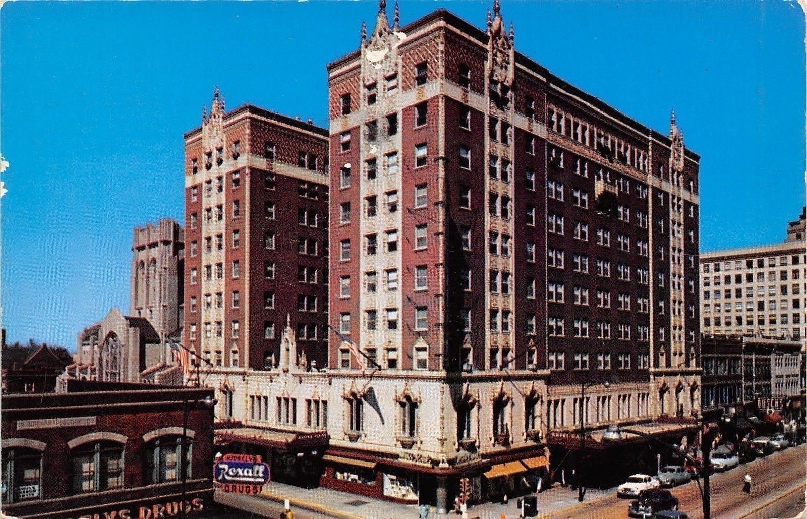 Gary Indianagary Hotelhoosier Grillsand Barrexall1950s Carspostcard United States - Indiana - Other Postcard Hippostcard