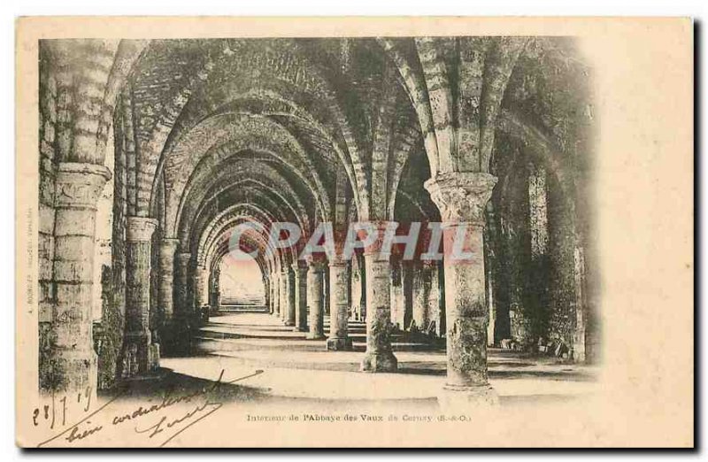 Old Postcard Interior Abbey of Vaux Cernay E and O