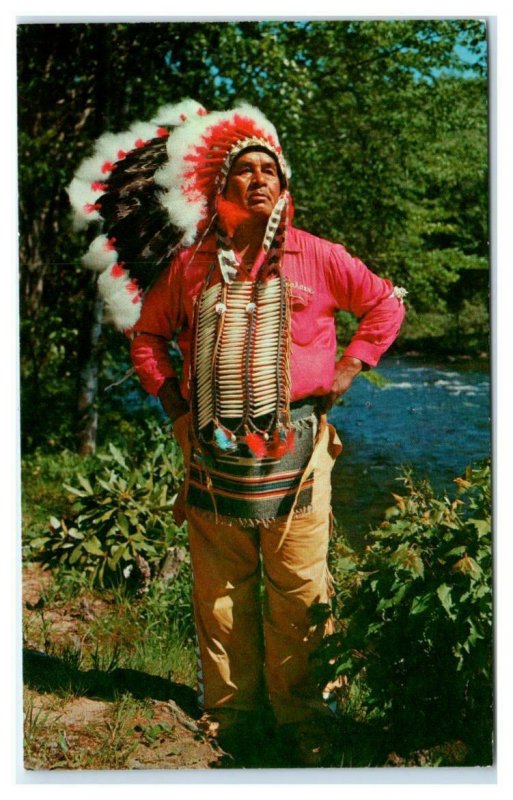 CHEROKEE INDIAN RESERVATION, NC ~ Native American  JESSIE LOSSIE 1956 Postcard