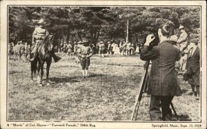 Springfield MA Movie Camera Colonel Hayes 1917 Postcard