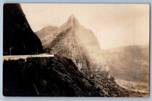 Nu'Uanu Pali Hawaii HI Postcard RPPC Photo The Pali High Spots View 1920 Vintage