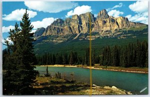 VINTAGE POSTCARD MOUNT EISENHOWER NEAR LAKE LOUISE ALBERTA CANADA