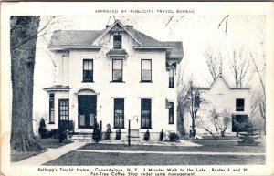 Kellogg's Tourist Home, Canandaigua NY Vintage Postcard V54