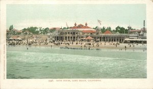 UDB Postcard; Bath House on Strand, Long Beach CA, Detroit Photographic 5996