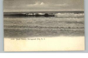 Narragansett Pier RI Beach Rotograph c1910 Postcard