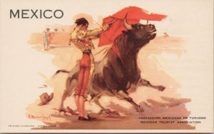 Mexico Bullfighter Mexican Tourist Assoc Kellys Mens Shop Oakland Postcard G99