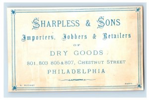 1870's-80's Sharpless & Sons Clocks Silver Lot Of 6 Victorian Trade Card P24 