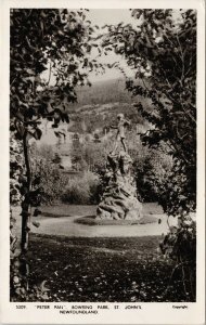 Peter Pan Bowring Park St. John's NL Newfoundland Ayre RPPC Postcard G1