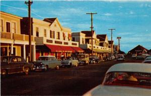 Watch Hill Rhode Island~Main Street~Storefronts~Classic 50s Cars~Postcard