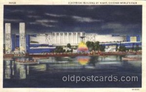 Electrical building, by night Chicago Worlds Fair 1933, Exposition Unused 