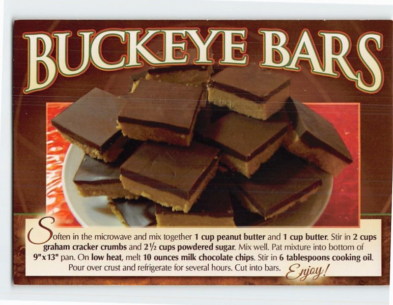 Postcard Buckeye Bars, Ohio