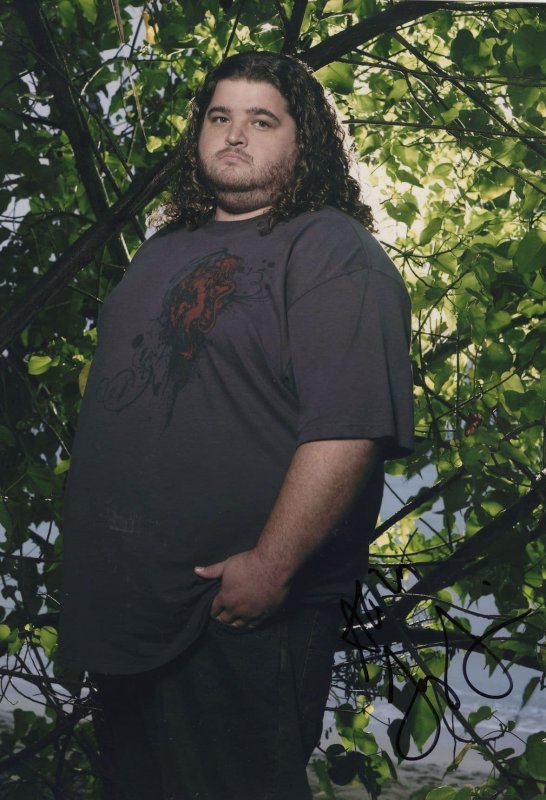 Jorge Garcia as Hurley Lost TV Show Giant 12x8 Hand Signed Photo