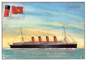 R.M.S. Lusitania Modern Cunard Line Ship Steamer Unused 