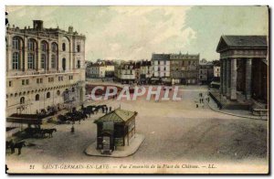 Postcard Old Saint Germain En Laye View d & # 39Ensemble the Place du Chateau