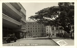 colombia, CALI, Cauca, Avenida Bolivar, Car (1950s) Foto Artistico RPPC Postcard