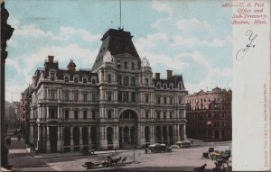 US Post Office and Sub Treasury Boston Massachusetts Vintage Postcard C149