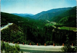 Lookout Pass Idaho Missoula Montana Postcard Mountain Switchbacks UNP