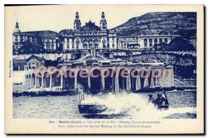 Old Postcard Monte Carlo View from the Sea