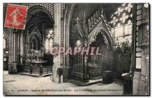 Old Postcard Paris Church of Saint Etienne du Mont Sainte Genevieve Tomb