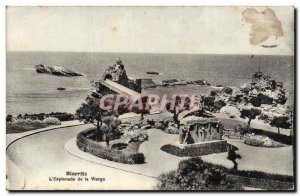 Old Postcard Biarritz S & # 39Esplanade Of The Virgin